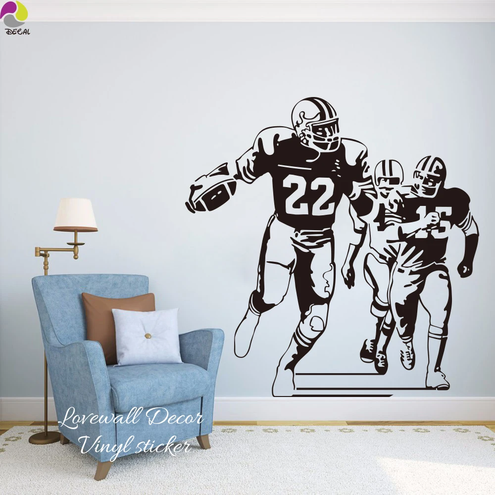 Q147 Rugby Team Sport Players Cool Smashed Wall Decal 3D Art Stickers Vinyl Room Large 92x52